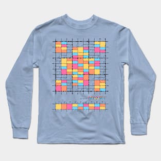 Mydoku_010_H001_006_F: Sudoku, Sudoku coloring, logic, logic puzzle, holiday puzzle, fun, away from screen Long Sleeve T-Shirt